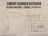 Emory | Corner Outdoor Kitchen Island with Built-In Griddle & Pizza Oven angle 15