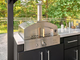 Lancaster | Galley Outdoor Kitchen with Built-In Griddle & Pizza Oven angle 4