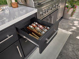 Lancaster | Galley Outdoor Kitchen with Built-In Griddle & Pizza Oven angle 23