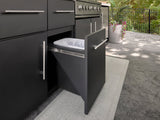 Lancaster | Galley Outdoor Kitchen with Built-In Griddle & Pizza Oven angle 9