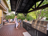 Lancaster | Covered Linear Outdoor Kitchen with Built-In Griddle angle 11