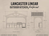 Lancaster | Covered Linear Outdoor Kitchen with Built-In Griddle angle 13