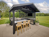 Langston | Covered Walk-In Outdoor Kitchen with Built-In Grill & Griddle angle 22