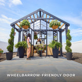 14x12 Larkspur Metal Greenhouse angle 11