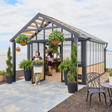 14x12 Larkspur Metal Greenhouse angle 16