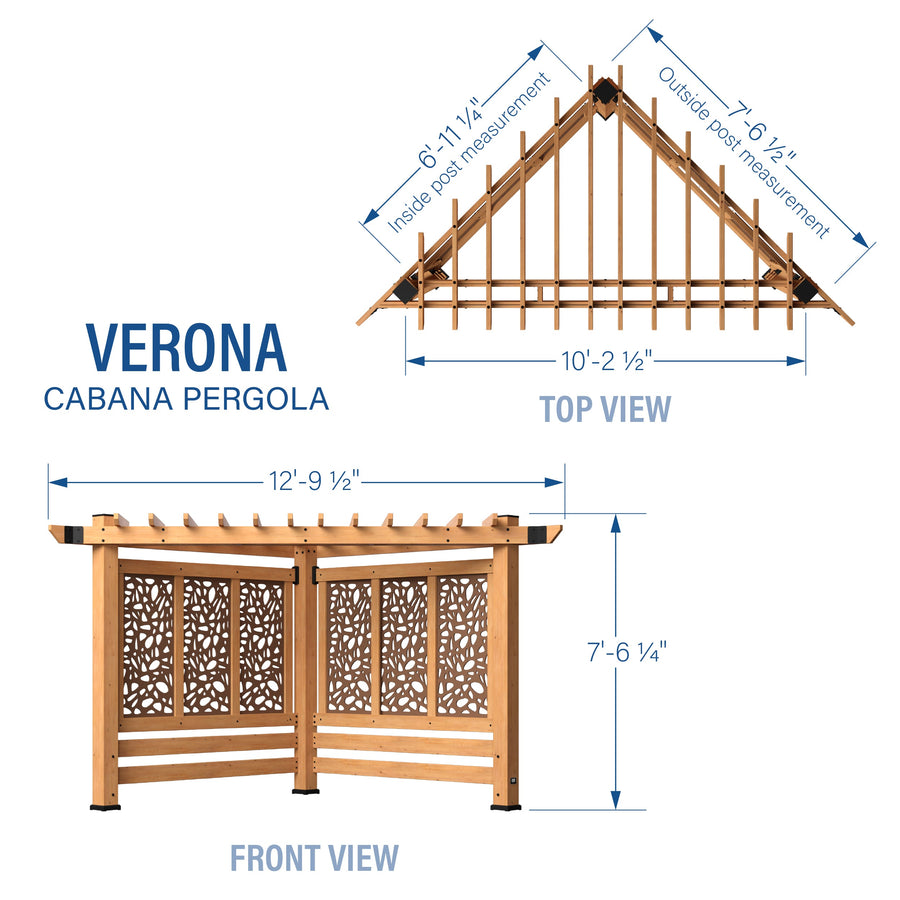 Verona Corner Pergola detail view