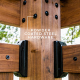 Tuscany Corner Pergola with Conversation Seating - Privacy Panels angle 6