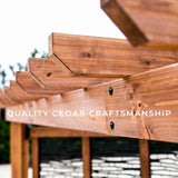 Tuscany Corner Pergola with Conversation Seating - Privacy Panels angle 7