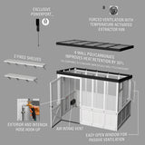 9x6 Willow Greenhouse - White angle 15