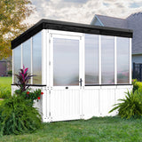 9x6 Willow Greenhouse - White angle 1