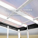 9x6 Willow Greenhouse - White angle 5