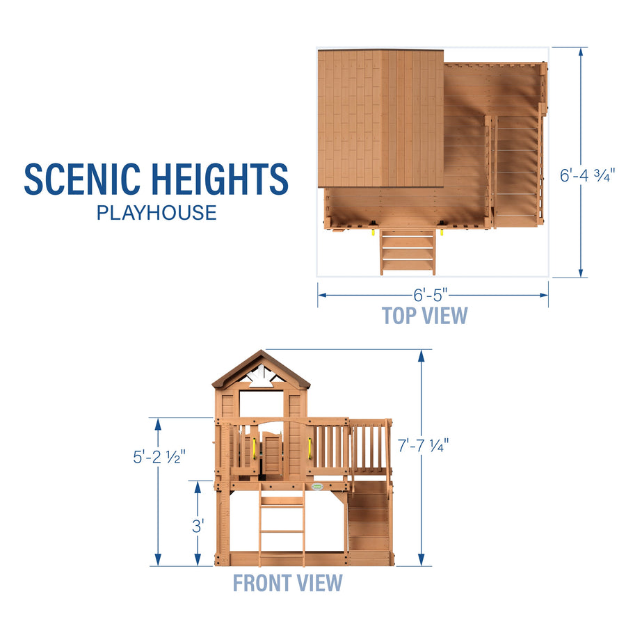 Scenic Heights Wooden Playhouse detail view