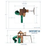 Skyfort III Swing Set angle 3