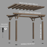 14x10 Somerville Pergola - Barnwood Stain angle 8