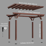 14x10 Somerville Pergola - Walnut Stain angle 9