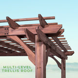 14x10 Somerville Pergola - Walnut Stain angle 5
