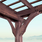 14x10 Somerville Pergola - Walnut Stain angle 7