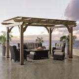 14x10 Somerville Pergola - Barnwood Stain angle 1