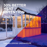 9x6 Bellerose Greenhouse - White angle 4
