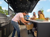 Langston | Covered Walk-In Outdoor Kitchen with Built-In Grill & Pizza Oven angle 34