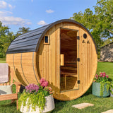 Paxton Outdoor Barrel Sauna – 4-6 Person angle 3