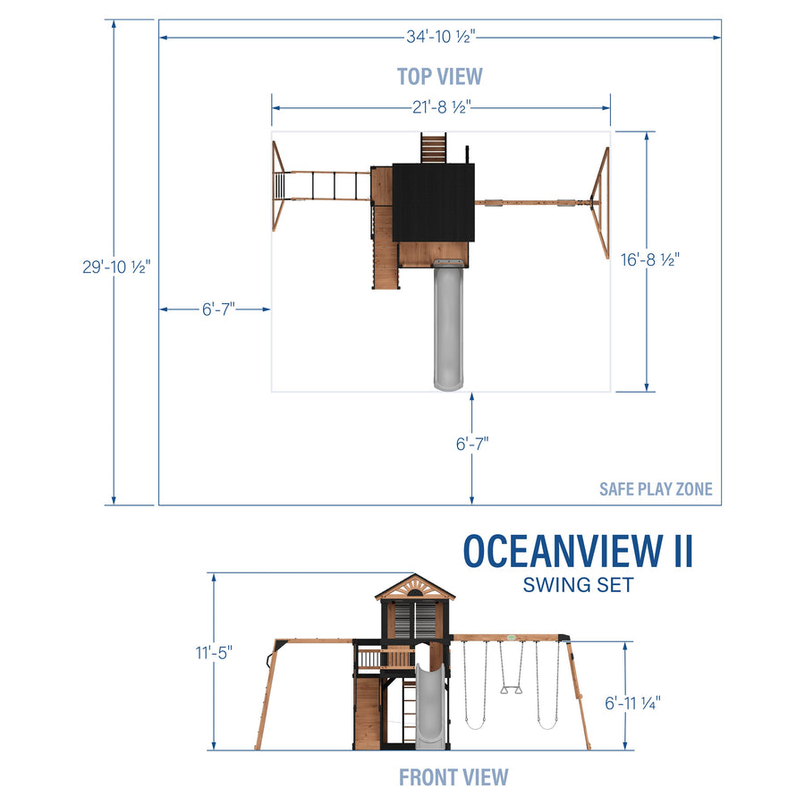 Oceanview II Swing Set detail view