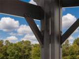 Stratford | 16x12 Steel Pergola – Black angle 6