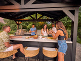 Lancaster | Galley Outdoor Kitchen with Built-In Grill & Pizza Oven angle 26