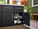 Emory | Corner Outdoor Kitchen Island with Bar Seating & Built-In Grill – Left angle 14
