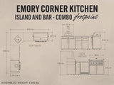 Emory | Corner Outdoor Kitchen Island with Built-In Grill & Pizza Oven angle 3