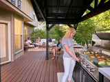 Lancaster | Covered Linear Outdoor Kitchen with Built-In Grill angle 19