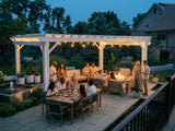 Stratford | 14x12 Steel Pergola – Black angle 10
