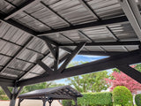 Lancaster | 14x14 Steel Gazebo with Gable Roof angle 4