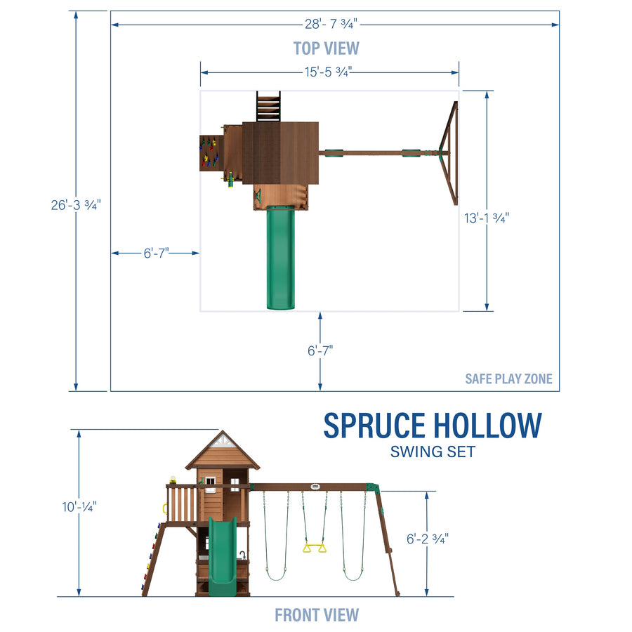 Spruce Hollow Swing Set detail view
