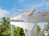 Stratford | 12x10 Steel Pergola – White angle 4