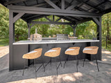 Lancaster | Galley Outdoor Kitchen with Built-In Grill & Pizza Oven angle 13