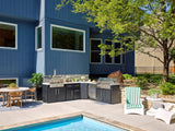 Emory | Corner Outdoor Kitchen Island with Built-In Grill & Pizza Oven angle 2