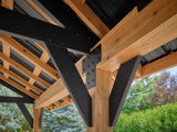 Lodge | 16x14 Cedar and Steel Gazebo with Steel Roof angle 5