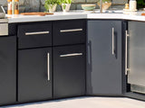 Emory | Corner Outdoor Kitchen Island with Built-In Grill & Pizza Oven angle 14