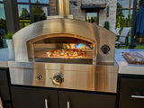 Edgemont Bay | U-Shape Outdoor Kitchen with Bar Seating, Grill & Pizza Oven angle 8