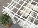Stratford | 16x12 Steel Pergola – White angle 3