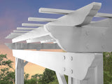Stratford | 14x12 Steel Pergola – White angle 4
