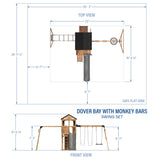 Dover Bay Swing Set with Monkey Bars angle 8