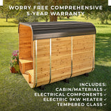 Lennon Outdoor Cube Sauna with Porch – 4-6 Person angle 4