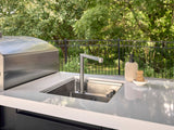 Lancaster | Galley Outdoor Kitchen with Built-In Grill & Pizza Oven angle 11