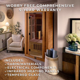 Rylan Indoor Infrared Sauna – 1 Person angle 4