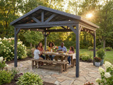 Lancaster | 18x14 Steel Gazebo with Gable Roof angle 10