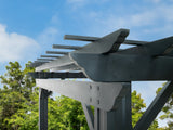 Stratford | 14x10 Steel Pergola – Black angle 5
