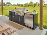 Emory | 9-Foot Outdoor Kitchen Island with Built-In Grill angle 16