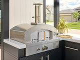 Edgemont Bay | U-Shape Outdoor Kitchen with Bar Seating, Grill & Pizza Oven angle 7